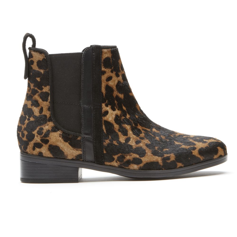 Chelsea Boots Mulher Rockport Larkyn Chelsea Leopardo,Portugal JKVQA-9167